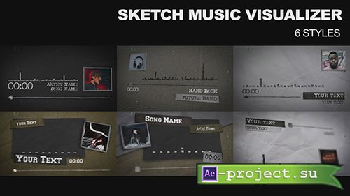 6 Sketch Music Visualizer - After Effects Template