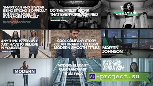 Videohive: Fast Clean Titles - Project for After Effects