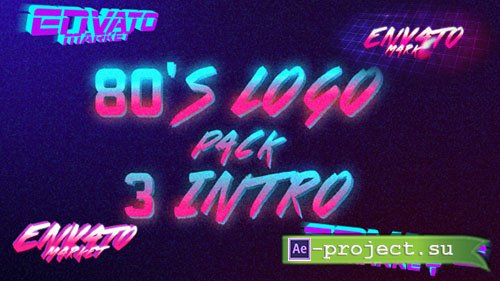 Videohive: 80's Logo Intro Pack 3 in 1 - Project for After Effects 