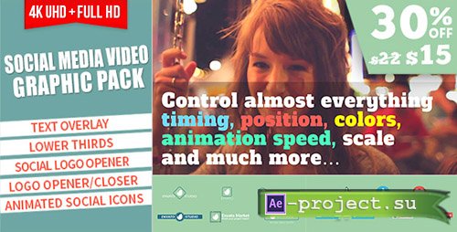 Videohive: Social Media Video Graphic Pack - Project for After Effects 