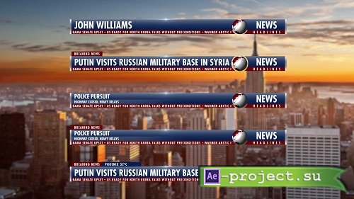 Clean News Lower Thirds 65709 - After Effects Templates