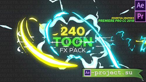 Videohive: 240 Toon FX Pack - Project for After Effects