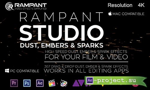 STUDIO DUST, EMBERS & SPARKS - Motion Graphic (RAMPANT)