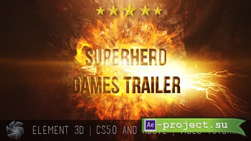 Videohive: Superhero Games Trailer - Cinematic Titles - Project for After Effects 