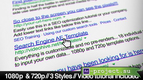 Videohive: Internet Search Engine Screen Close-Up - Project for After Effects 