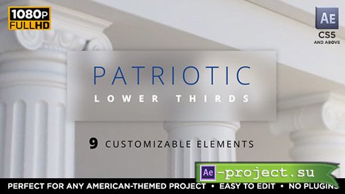 Videohive: Patriotic Lower Thirds - Project for After Effects 