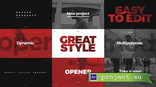 Videohive: Modern Typo Opener - Project for After Effects 