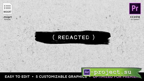 Videohive: Redacted Titles | MOGRT for Premiere Pro - Premiere Pro Templates