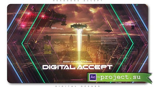 Videohive: Hexagons Accept Digital Opener - Project for After Effects 