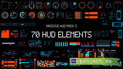 Videohive: Massive HUD Pack 3 - Project for After Effects 
