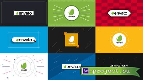 Videohive: 9 Flat Logo Openers - Project for After Effects 