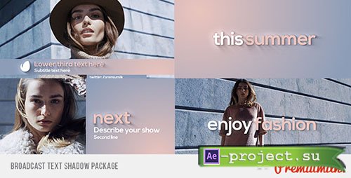 Videohive: Broadcast Text Shadow Package - Project for After Effects 