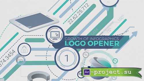 Videohive: Growth Of Infographics Logo Opener - Project for After Effects