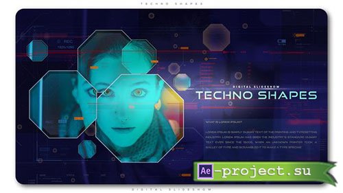 Videohive: Techno Shapes Digital Slideshow - Project for After Effects 