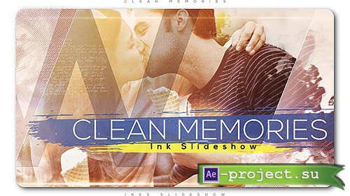 Videohive: Clean Memories Inks Slideshow  - Project for After Effects 