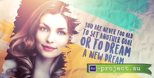 Videohive: Brush Stroke slideshow Images and Quotes (2 Versions) - Project for After Effects 