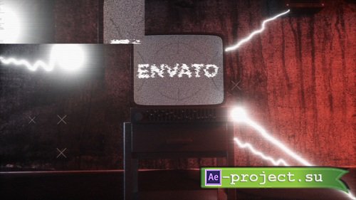 Old Distorted Horror TV Glitch Logo Opener - Project for After Effects (Videohive)
