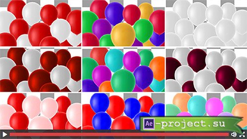 Colorful Balloons Transitions Pack - Stock Motion Graphics