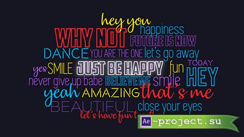 Videohive: Lyrics and Voice Over Typography 2 - Project for After Effects 