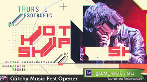 Videohive: Glitchy Music Fest Opener - Project for After Effects 