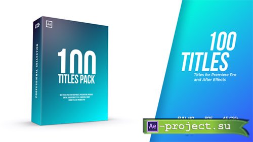 Videohive: Titles Pack 22120299 - Project for After Effects 