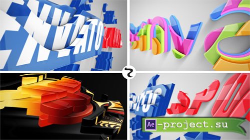 Videohive: Realistic Cascading 3D Logo - Project for After Effects 