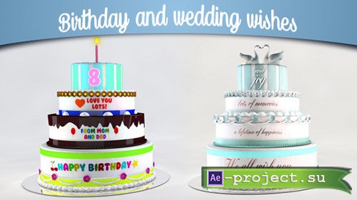 Videohive: Birthday and Wedding Wishes - Project for After Effects 
