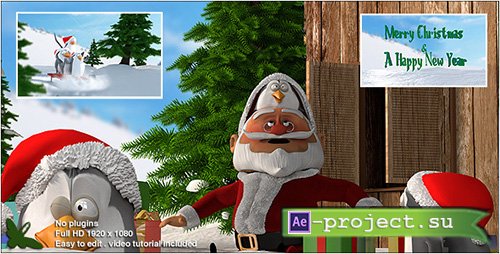 Videohive: Christmas Penguins V2  - Project for After Effects 