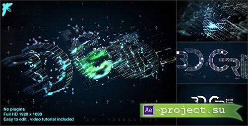 Videohive: 3D Grid Logo - Project for After Effects 