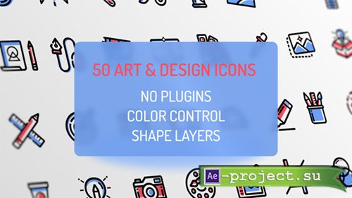 Videohive: Design and Art Icons - Project for After Effects 