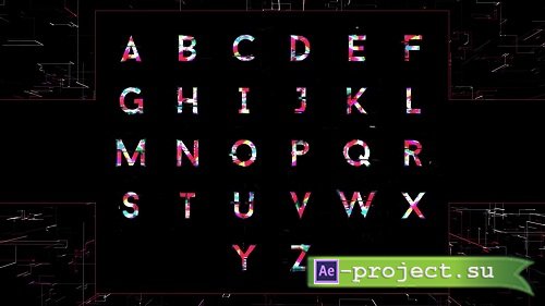 Modern Glitch Alphabet 70966 - After Effects Templates