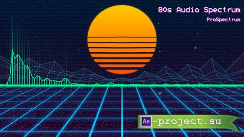 Videohive: 80s Audio Spectrum  - Project for After Effects 