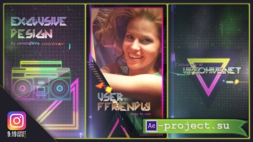 Videohive: 80s Fever IGTV Version - Project for After Effects 