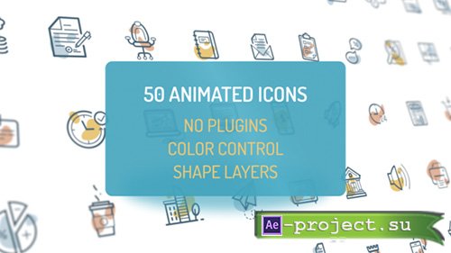 Videohive: Animated Flat Icons - Project for After Effects 