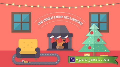 Videohive: Flat Christmas / New Year Wish - Project for After Effects 