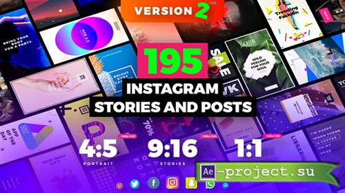 Videohive: Instagram Stories and Posts Pack - Project for After Effects