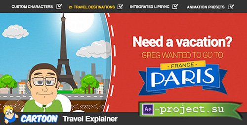 Videohive: Cartoon Travel Explainer - Project for After Effects 