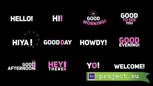 Videohive: Phrase Kinetic Typography "Hi" - Project for After Effects
