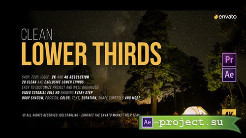 Videohive: Lower Thirds 2.3 - Project for After Effects & Premiere Pro 
