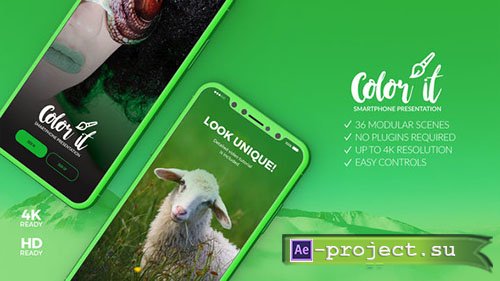 Videohive: Color it - 3D Smartphone Presentation  - Project for After Effects 