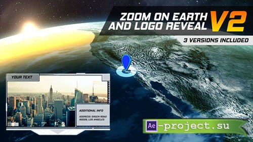 Videohive: Zoom On Earth And Logo Reveal V2 - Project for After Effects 
