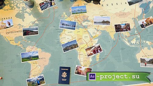 Travel Map Slideshow (Photo Version) - After Effects Templates 