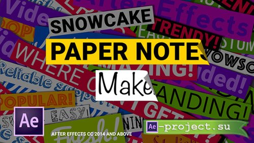 Videohive: Paper Notes Maker - Titles and Lower Thirds - Project for After Effects 