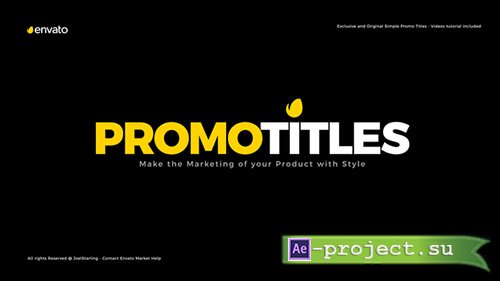 Videohive: Simple Promo Titles Package - Project for After Effects 