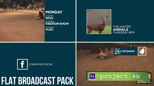 Videohive: Flat Broadcast Pack 16548773 - Project for After Effects 
