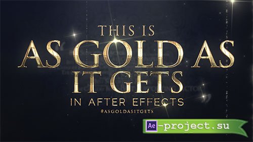 Videohive: As Gold As It Gets - Awards Broadcast Package - Project for After Effects 