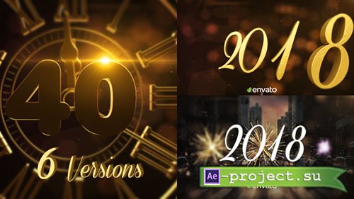 Videohive: New Year Countdown 2018 | Gold and Silver - Project for After Effects  
