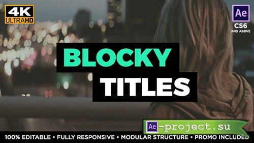Videohive: Text Box Block Titles - Project for After Effects 