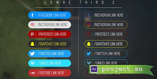 Videohive: Minimal Social Media Lower thirds - Project for After Effects 