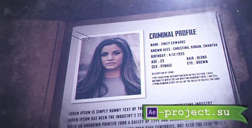 Videohive: Crime File - Project for After Effects